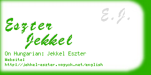 eszter jekkel business card